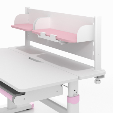 mesa de escritorios juveniles blanco rosa ergokid 11