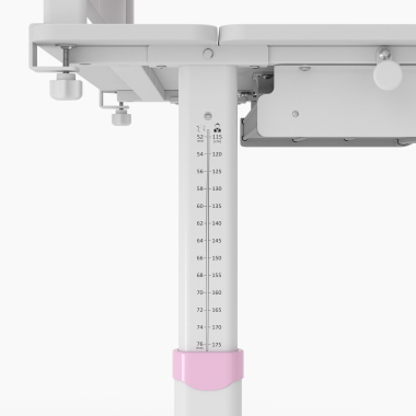 mesa de escritorios juveniles blanco rosa ergokid 14