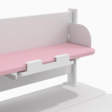mesa de escritorios juveniles blanco rosa ergokid 15