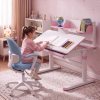 Escritorio infantil ErgoKid, multifuncional, regulable y con cajón extraíble, 100x60cm