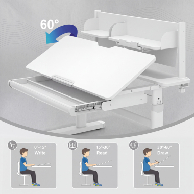 Tablero inclinable de 0° a 60° para diferentes actividades