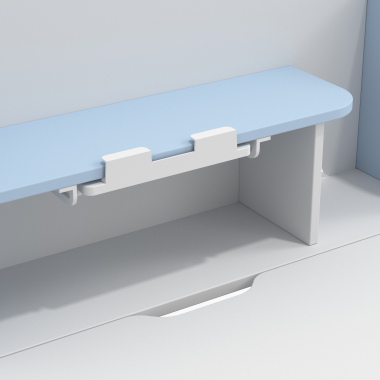 mesa de escritorios juveniles blanco azul ergokid 15