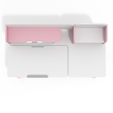 mesa de escritorios juveniles blanco rosa ergokid 9