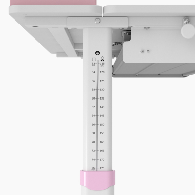 mesa de escritorios juveniles blanco rosa ergokid 14