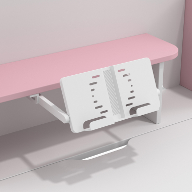 mesa de escritorios juveniles blanco rosa ergokid 16