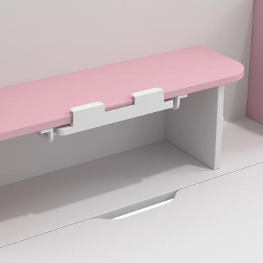 mesa de escritorios juveniles blanco rosa ergokid 15