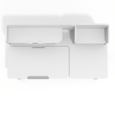 mesa de escritorios juveniles blanco gris ergokid 9