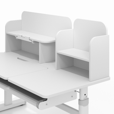 mesa de escritorios juveniles blanco gris ergokid 11