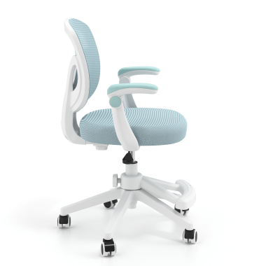 silla de escritorio infantil azul kiddo tela brazos abatibles reposapies extensible 4