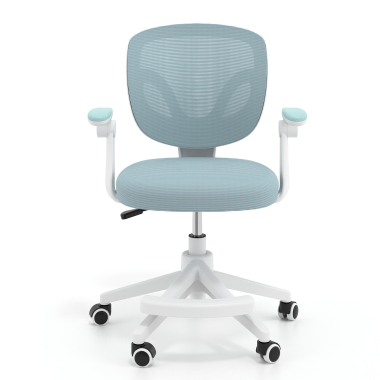 silla de escritorio infantil azul kiddo tela brazos abatibles reposapies extensible 3