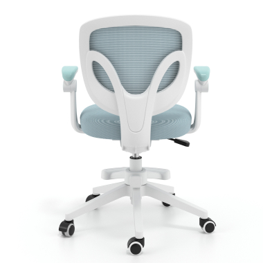 silla de escritorio infantil azul kiddo tela brazos abatibles reposapies extensible 6