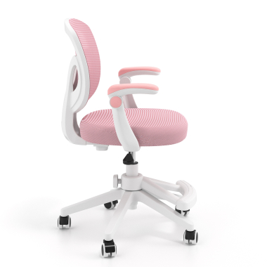 silla de escritorio infantil rosa kiddo tela brazos abatibles reposapies extensible 4