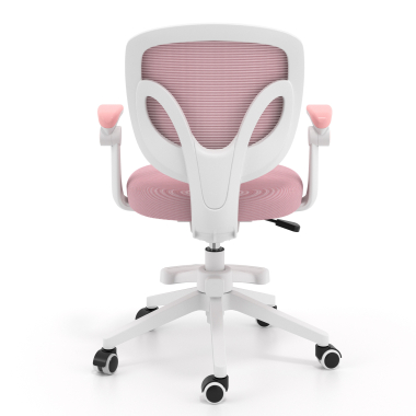 silla de escritorio infantil rosa kiddo tela brazos abatibles reposapies extensible 6