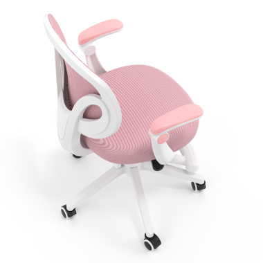 silla de escritorio infantil rosa kiddo tela brazos abatibles reposapies extensible 7