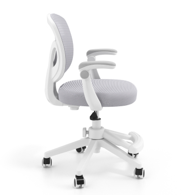 silla de escritorio infantil gris kiddo tela brazos abatibles reposapies extensible 4