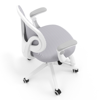 silla de escritorio infantil gris kiddo tela brazos abatibles reposapies extensible 7