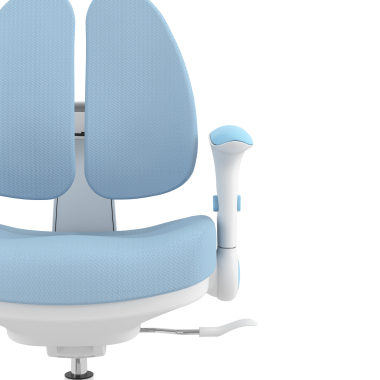 silla de escritorio infantil azul ergoduo tela brazos regulables 2d reposapies extensible 5
