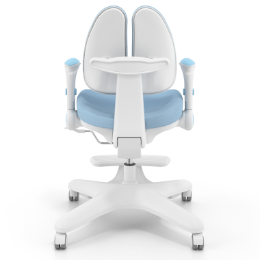 silla de escritorio infantil azul ergoduo tela brazos regulables 2d reposapies extensible 6