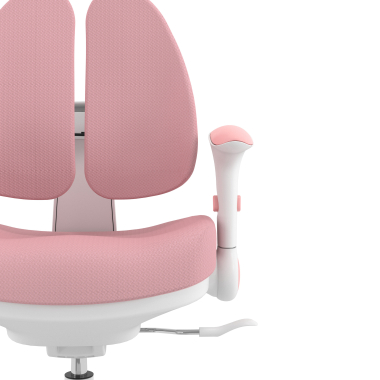 silla de escritorio infantil rosa ergoduo tela brazos regulables 2d reposapies extensible 5
