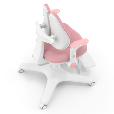 silla de escritorio infantil rosa ergoduo tela brazos regulables 2d reposapies extensible 7