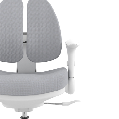 silla de escritorio infantil gris ergoduo tela brazos regulables 2d reposapies extensible 5