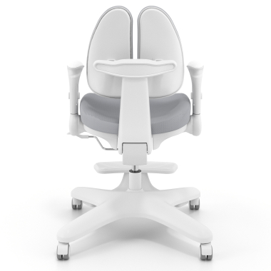 silla de escritorio infantil gris ergoduo tela brazos regulables 2d reposapies extensible 6