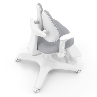 silla de escritorio infantil gris ergoduo tela brazos regulables 2d reposapies extensible 7