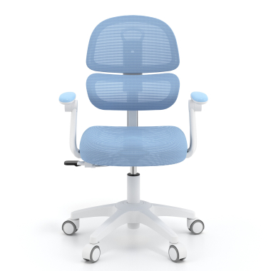 silla de escritorio infantil azul smartfit tela brazos regulables 2d 4