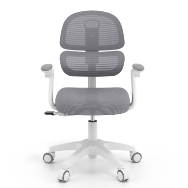 silla de escritorio infantil gris smartfit tela brazos regulables 2d 4
