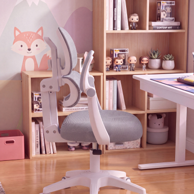 silla de escritorio infantil gris smartfit tela brazos regulables 2d 8