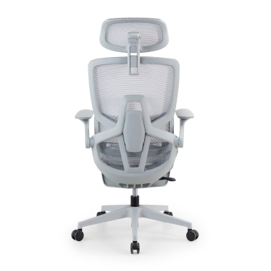 silla ergonomica blanco gris halo z3 malla brazos regulables 4d soporte lumbar reposacabezas reposapies extensible 8