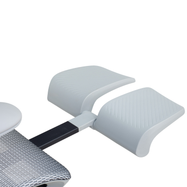 silla ergonomica blanco gris halo z3 malla brazos regulables 4d soporte lumbar reposacabezas reposapies extensible 13