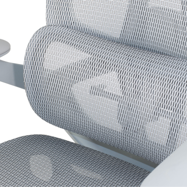 silla ergonomica blanco gris halo z3 malla brazos regulables 4d soporte lumbar reposacabezas reposapies extensible 9