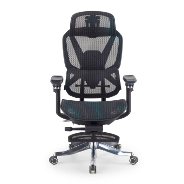 silla ergonomica negro glide ultra malla brazos regulables 5d soporte lumbar reposacabezas reposapies extensible 3