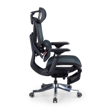 silla ergonomica negro glide ultra malla brazos regulables 5d soporte lumbar reposacabezas reposapies extensible 4