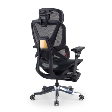 silla ergonomica negro glide ultra malla brazos regulables 5d soporte lumbar reposacabezas reposapies extensible 10