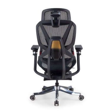 silla ergonomica negro glide ultra malla brazos regulables 5d soporte lumbar reposacabezas reposapies extensible 5