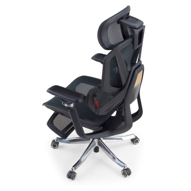 silla ergonomica negro glide ultra malla brazos regulables 5d soporte lumbar reposacabezas reposapies extensible 13
