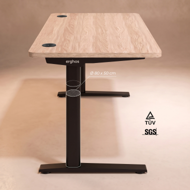 mesa de oficina negro pure black estructura blanca 8