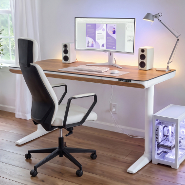 escritorio elevable blanco light walnut nolan 18