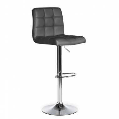 taburete de cocina gris eliot piel sintetica sin brazos 1