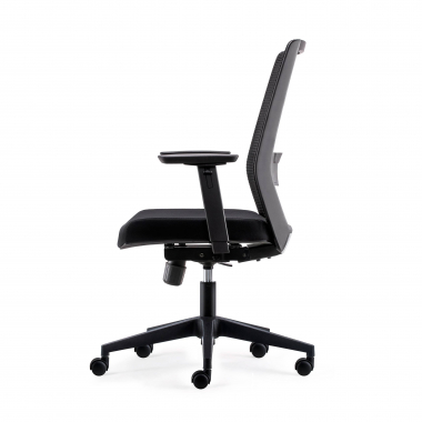 silla giratoria negro sin reposacabezas malla brazos moviles soporte lumbar 6