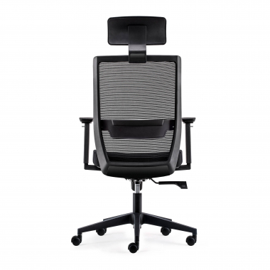 silla giratoria negro con reposacabezas malla brazos moviles soporte lumbar reposacabezas 7