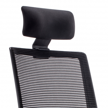silla giratoria negro con reposacabezas malla brazos moviles soporte lumbar reposacabezas 5