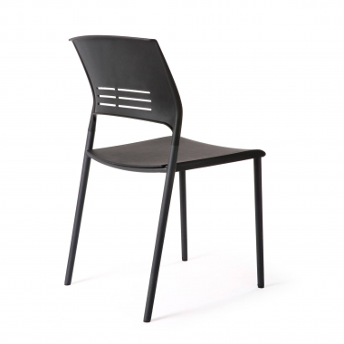 silla confidente negro monza plastico sin brazos 7
