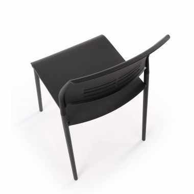 silla confidente negro monza plastico sin brazos 4