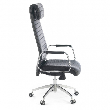 sillon de oficina negro ecopiel piel sintetica brazos tapizados reposacabezas 4