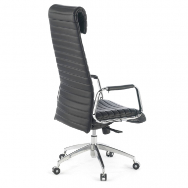 sillon de oficina negro ecopiel piel sintetica brazos tapizados reposacabezas 8