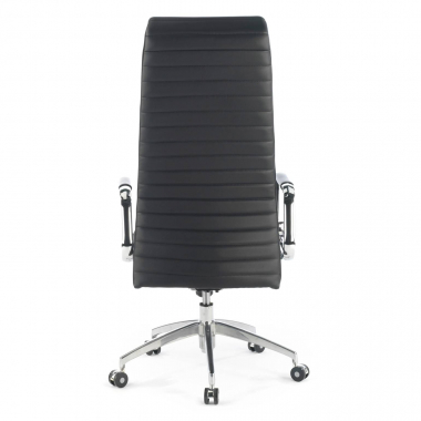 sillon de oficina negro ecopiel piel sintetica brazos tapizados reposacabezas 6