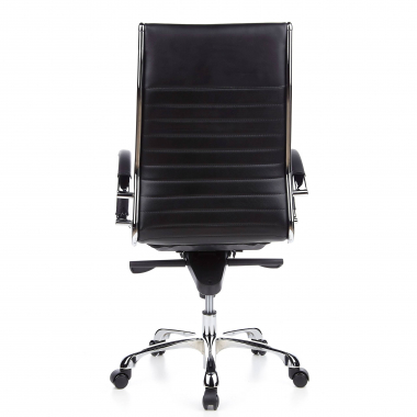 sillon de oficina negro piel sintetica piel sintetica brazos fijos 6